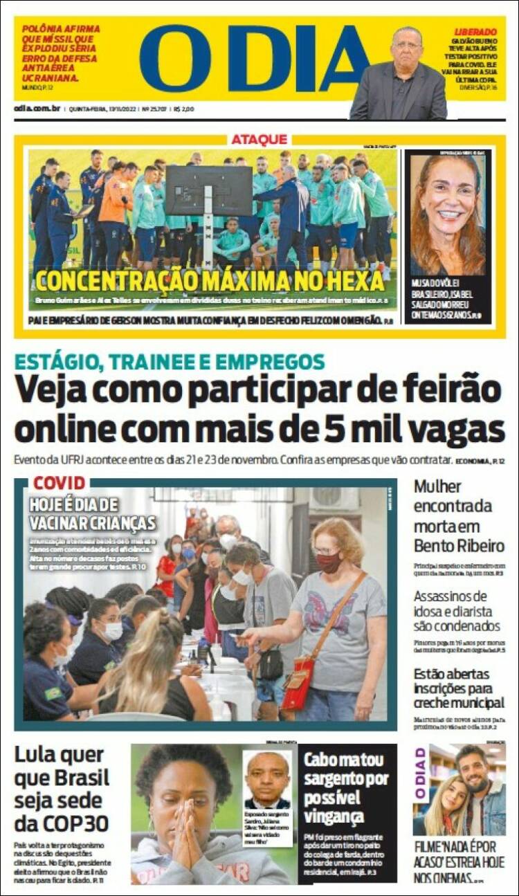 Portada de O Dia (Brasil)