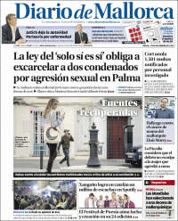 Portada de Diario de Mallorca (España)