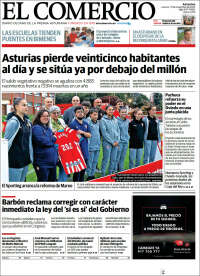 Portada de El Comercio (España)