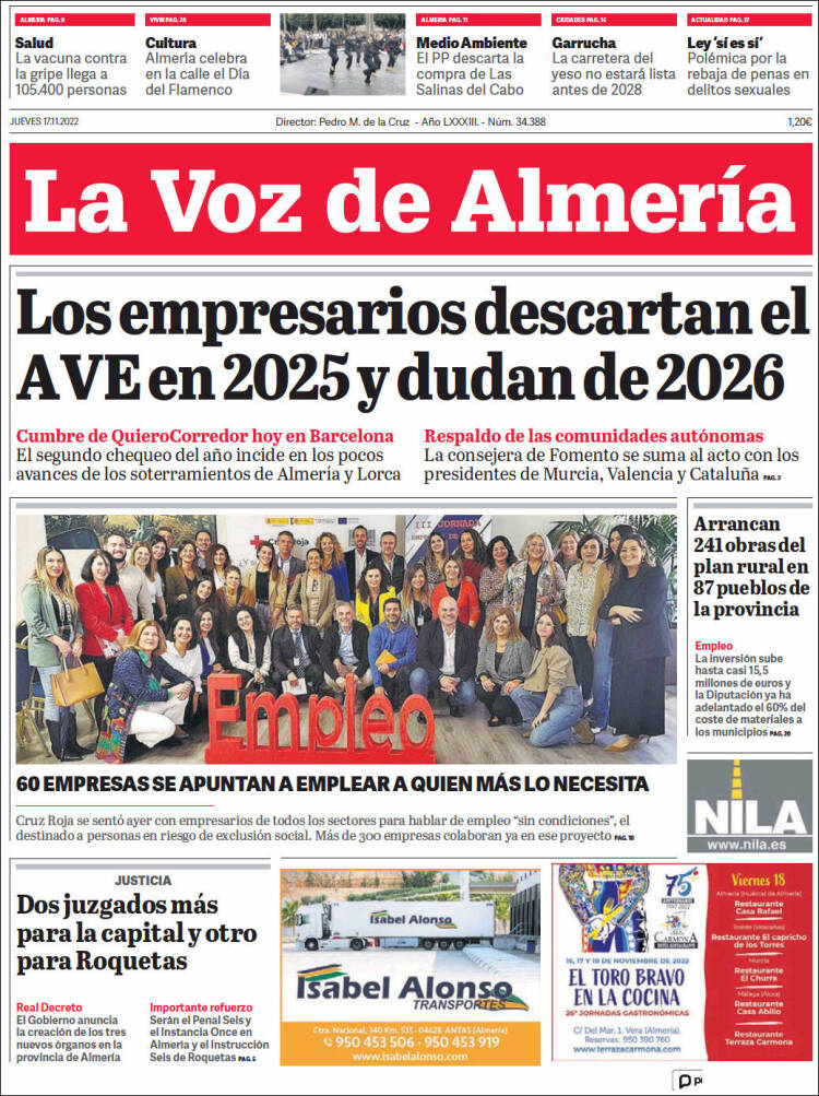 Portada de La Voz de Almería (Spain)