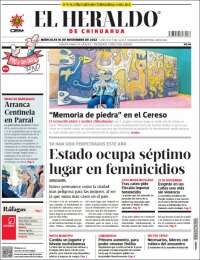 Portada de El Heraldo de Chihuahua (Mexico)