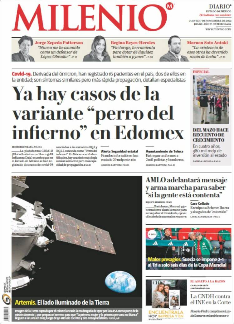 Portada de Milenio - Estado de México (Mexico)