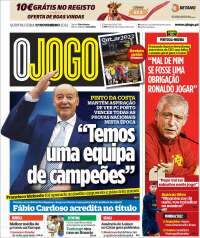 Portada de O Jogo (Portugal)