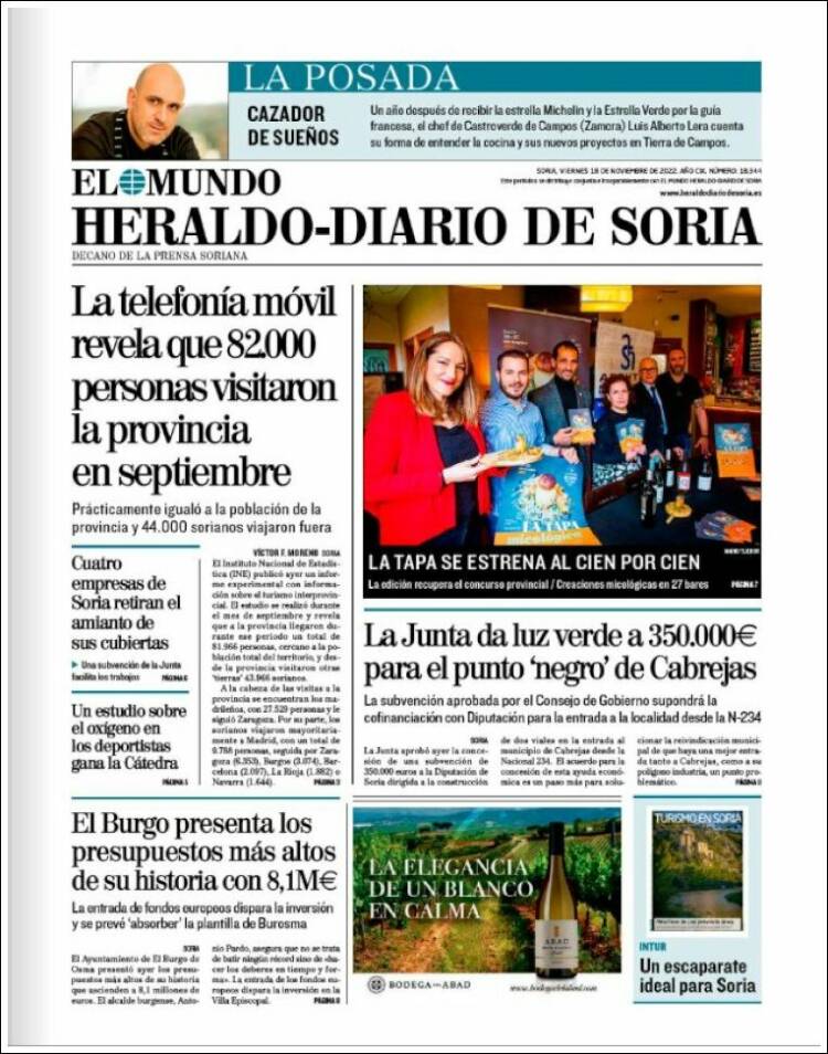 Portada de Diario de Soria (Spain)