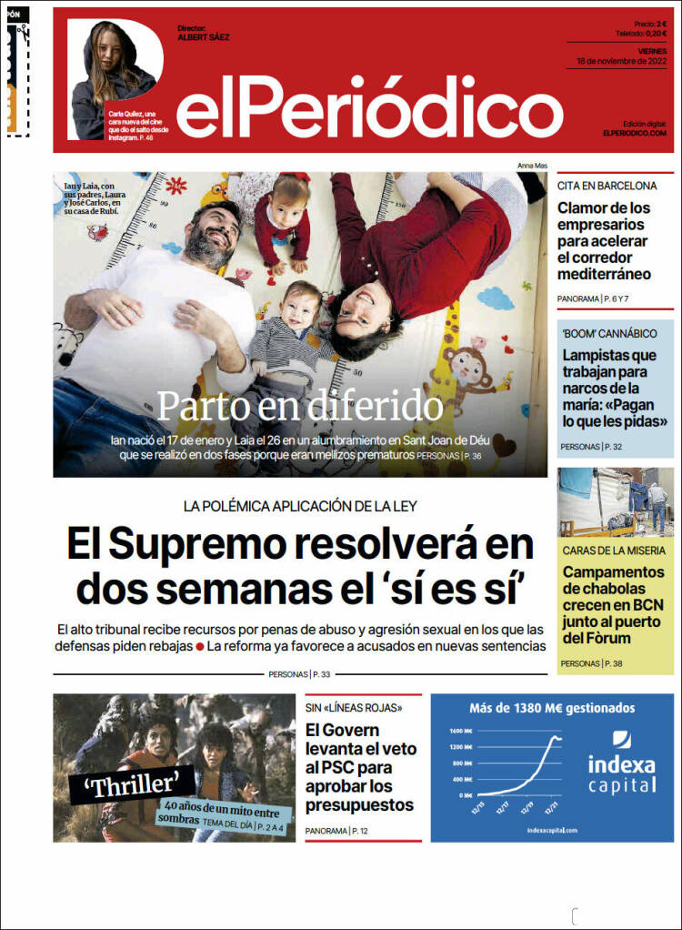 Portada de El Periódico (Spain)