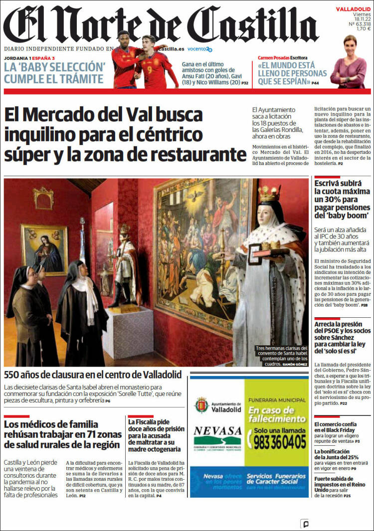 Portada de Norte de Castilla - Valladolid (Spain)