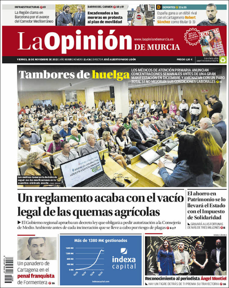 Portada de La Opinión de Murcia (Spain)