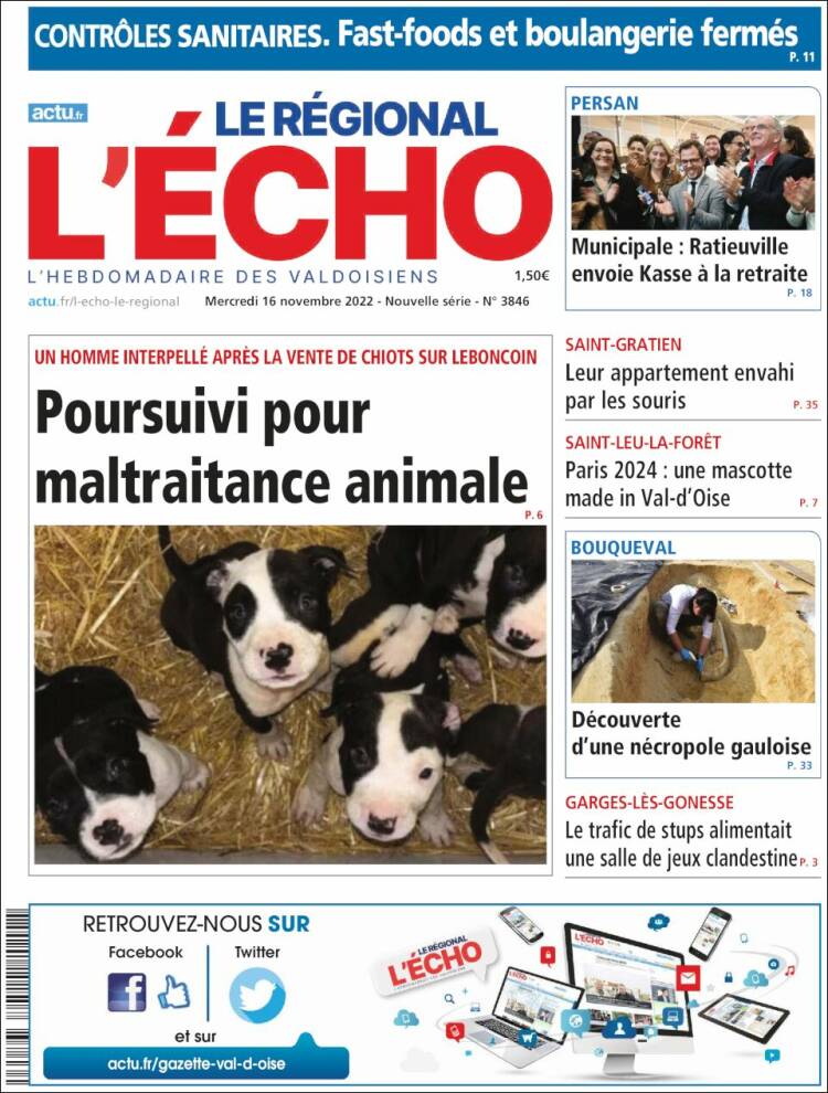 Portada de L'Echo de la Haute-Vienne (France)