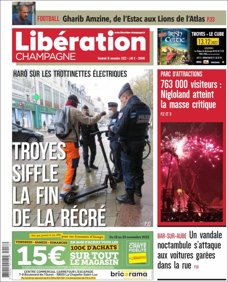 Portada de Libération Champagne (France)