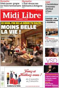 Portada de Midi Libre (Francia)