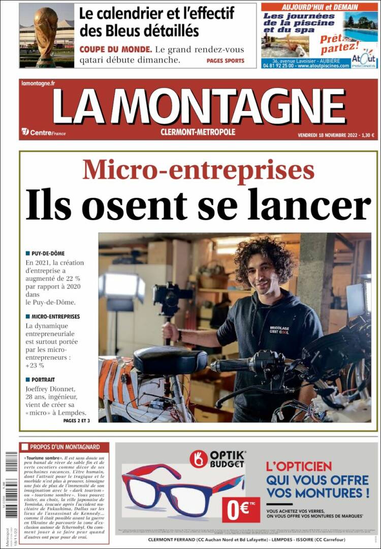 Portada de La Montagne (Francia)