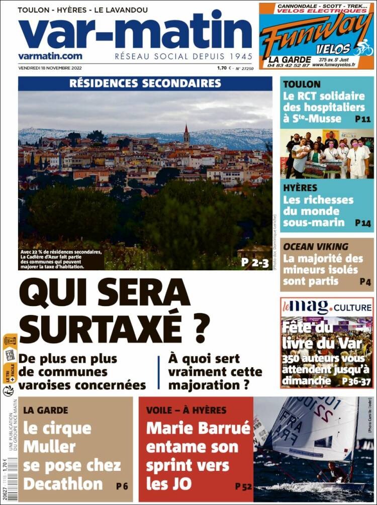 Portada de Var-Matin (France)