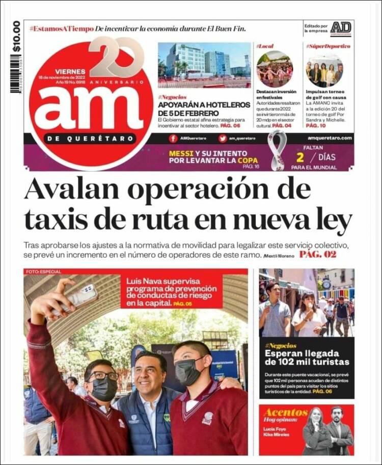 Portada de A.M. Querétaro (México)