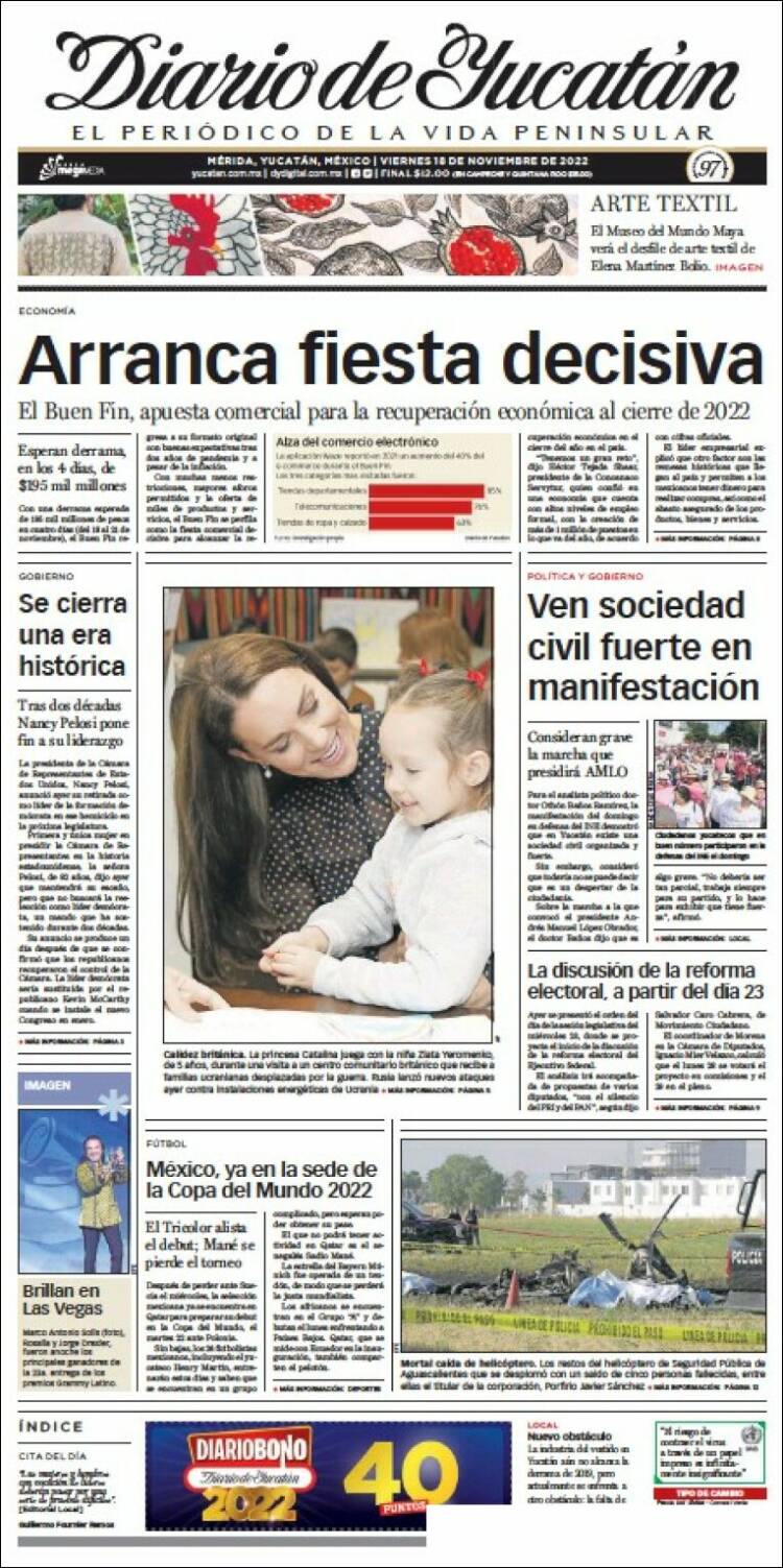 Portada de Diario de Yucatán (México)