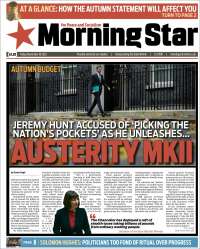 Portada de Morning Star (Reino Unido)