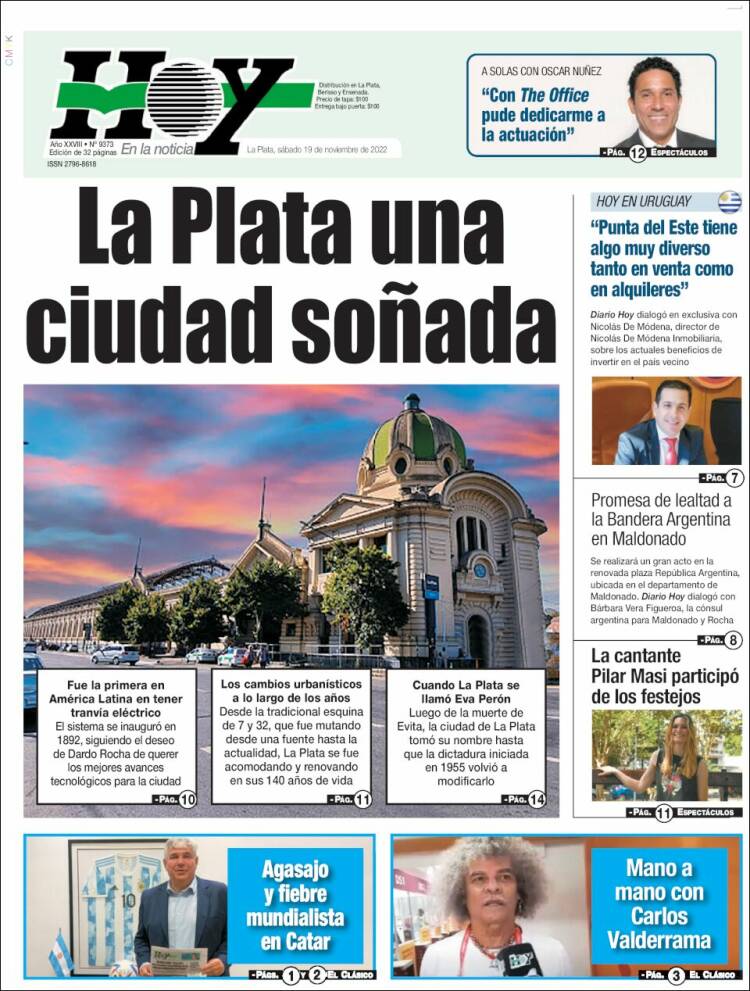 Portada de Diario Hoy (Argentina)