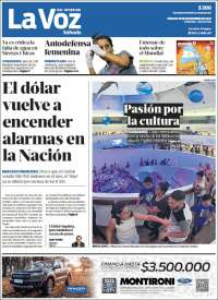 Portada de La Voz del Interior (Argentina)