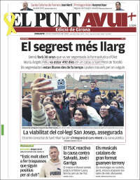 Portada de El Punt Avui - Girona (España)