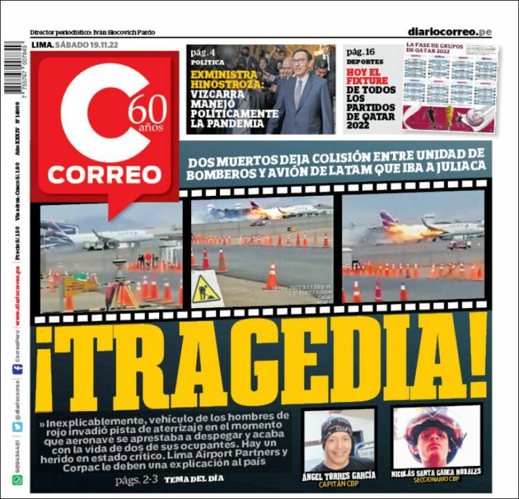 Portada de Diario Correo (Per&uacute;)