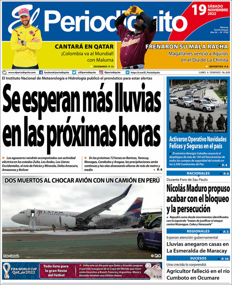 Portada de Periodiquito de Aragua (Venezuela)