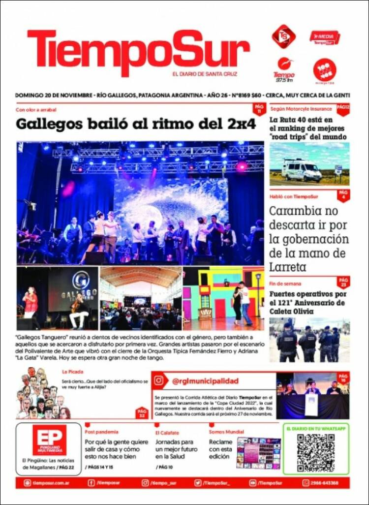 Portada de Tiempo Sur (Argentina)
