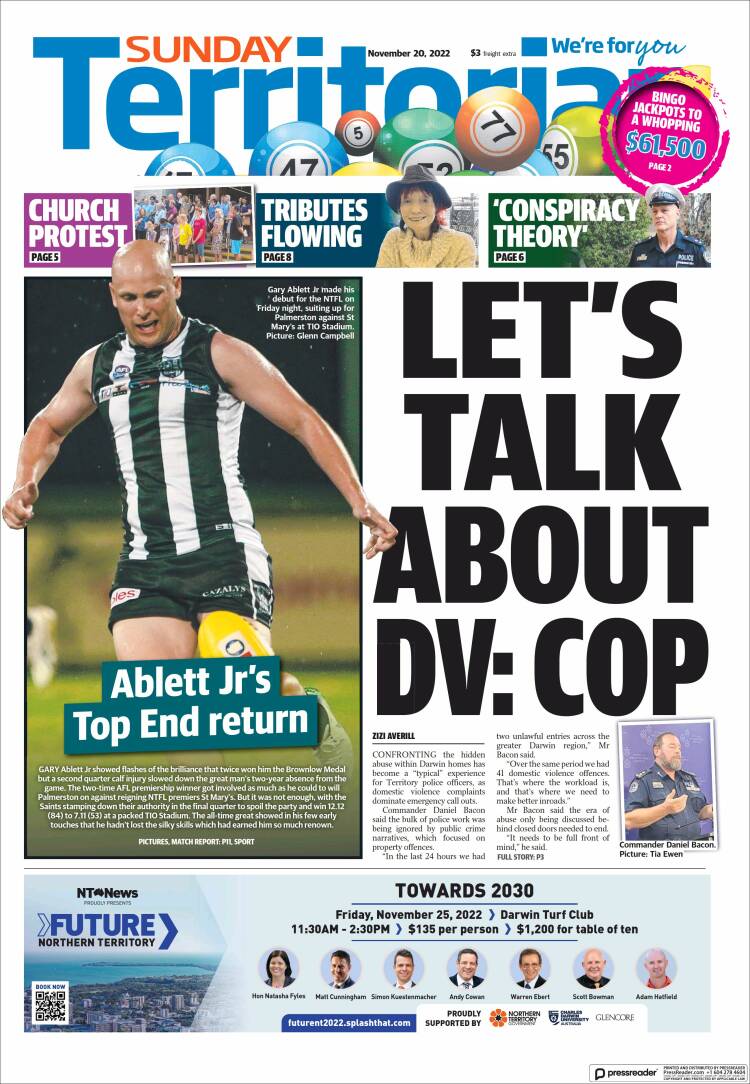 Portada de Northern Territory News (Australia)