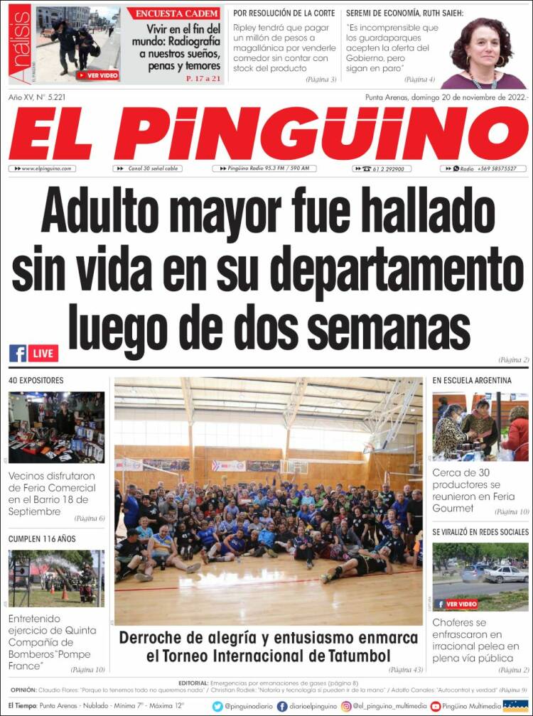 Portada de El Pingüino (Chile)