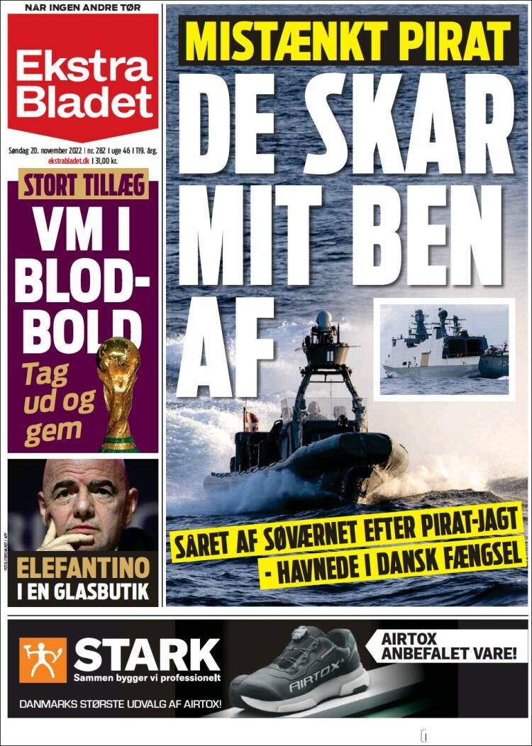 Portada de Ekstra Bladet (Dinamarca)