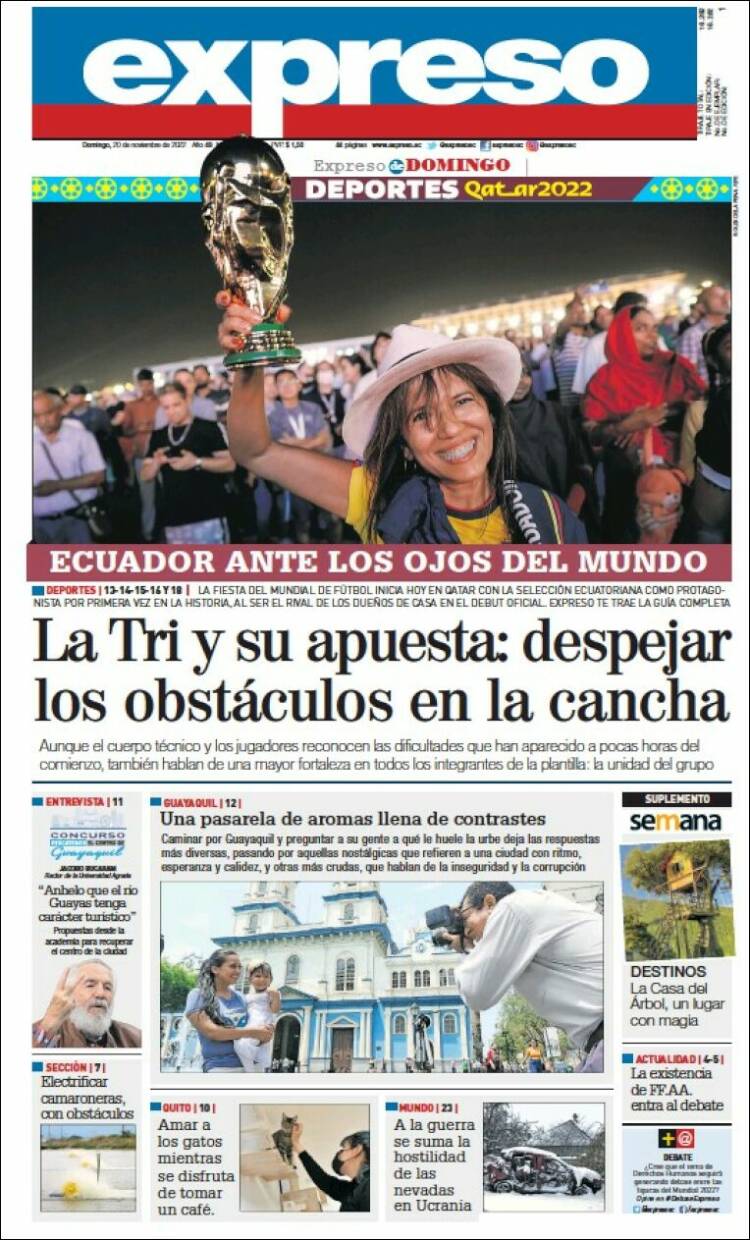 Portada de Expreso (Ecuador)