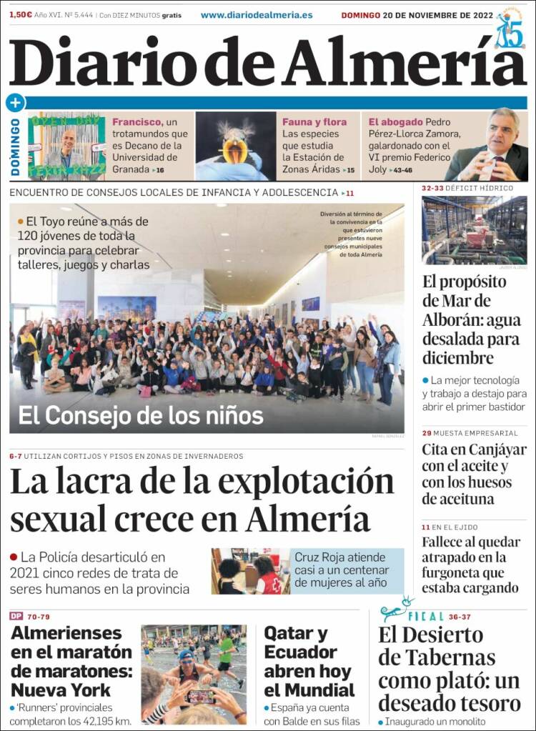 Portada de Diario de Almería (Spain)