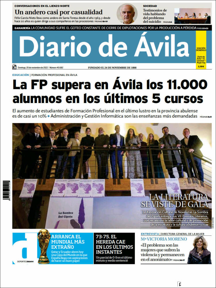 Portada de Diario de Ávila (España)