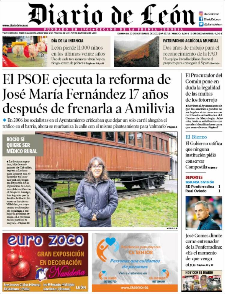 Portada de Diario de León (Spain)