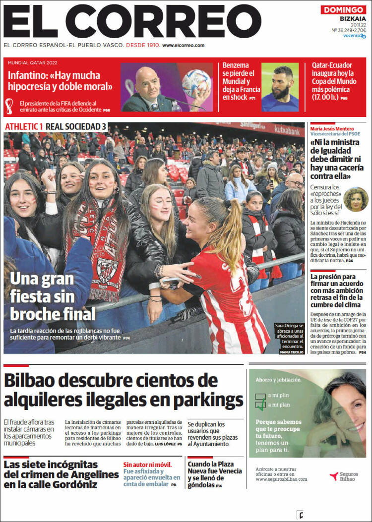 Portada de El Correo (Spain)