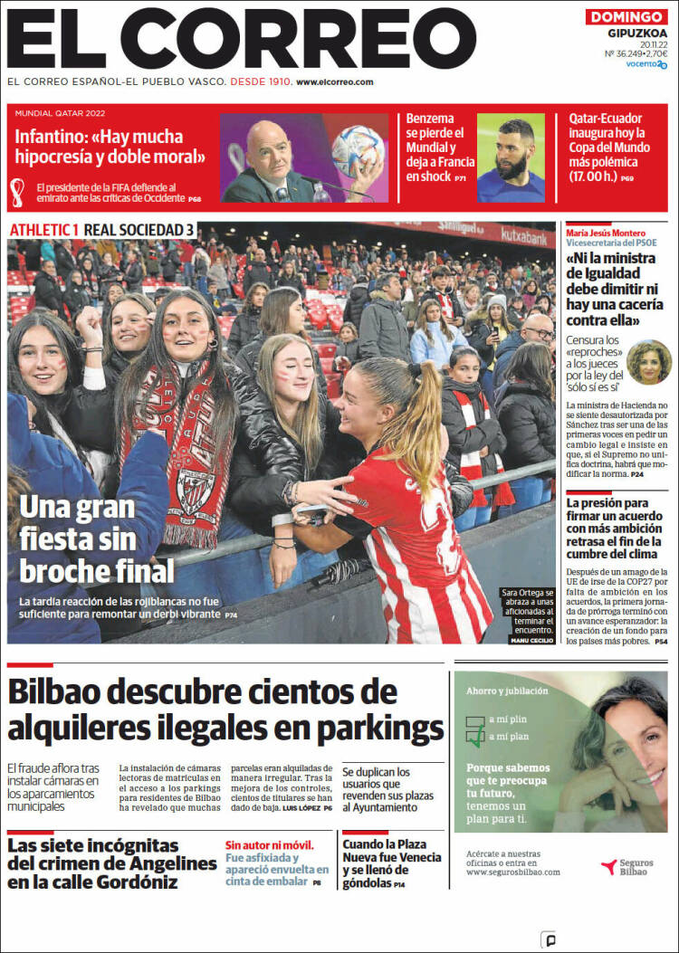 Portada de El Correo - Guipuzcoa (Spain)