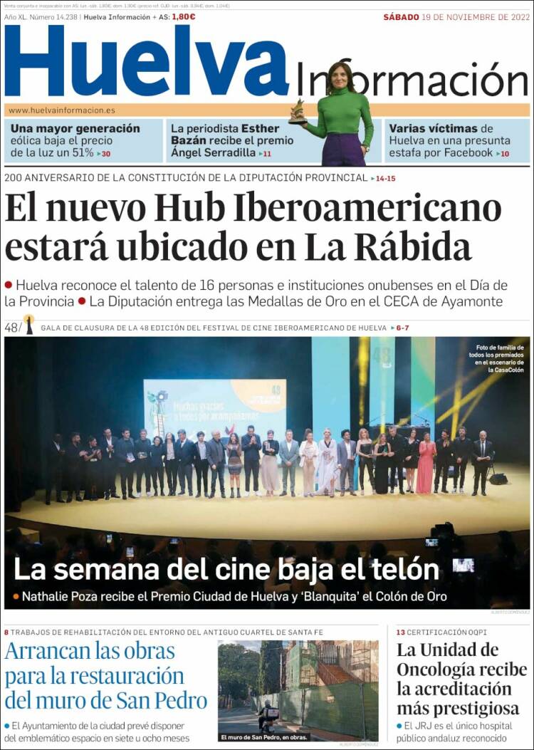 Portada de Huelva Información (Spain)