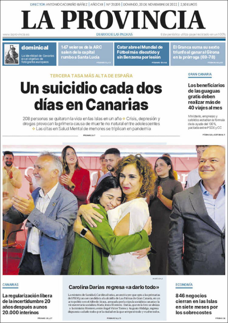 Portada de La Provincia (Spain)