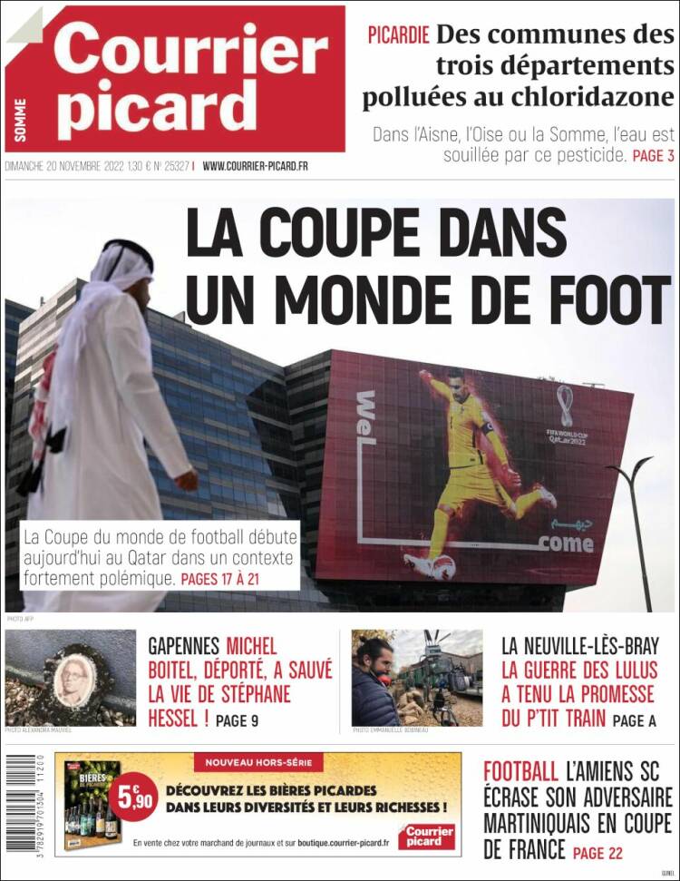 Portada de Courrier Picard (Francia)
