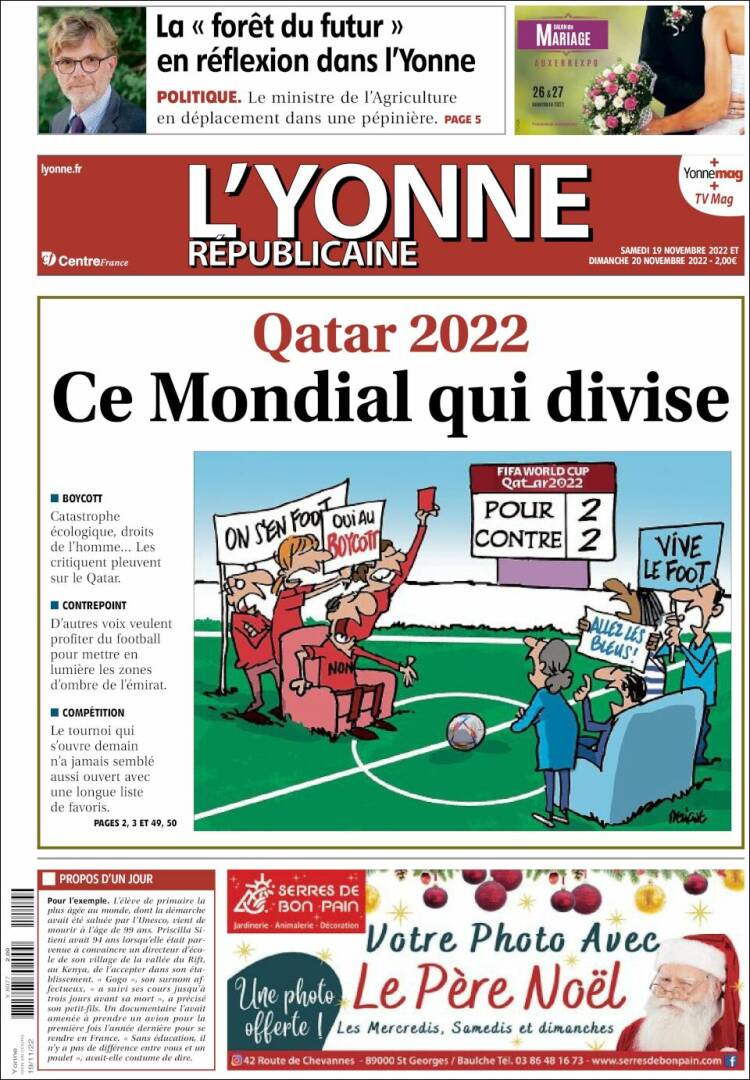 Portada de L'Yonne-Républicaine (Francia)