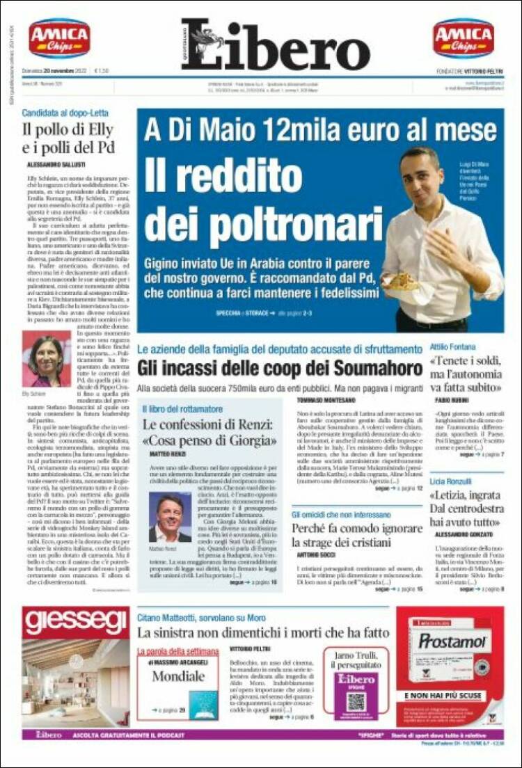 Portada de Libero (Italia)