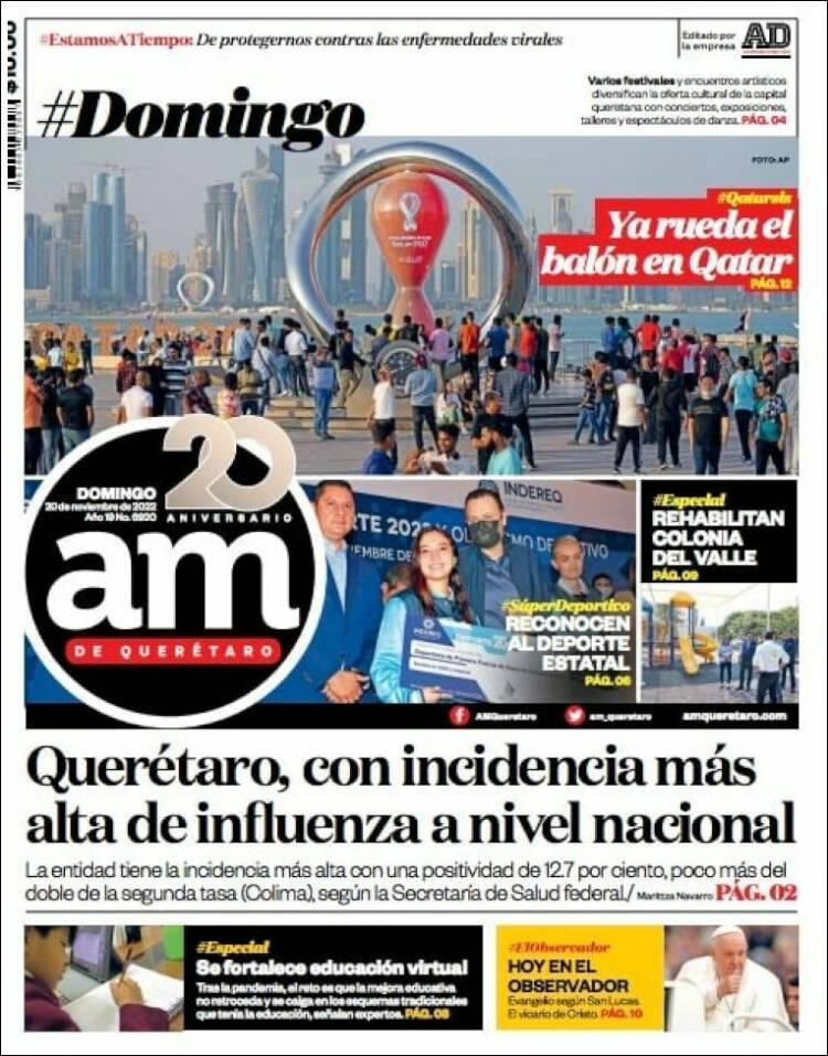 Portada de A.M. Querétaro (Mexico)