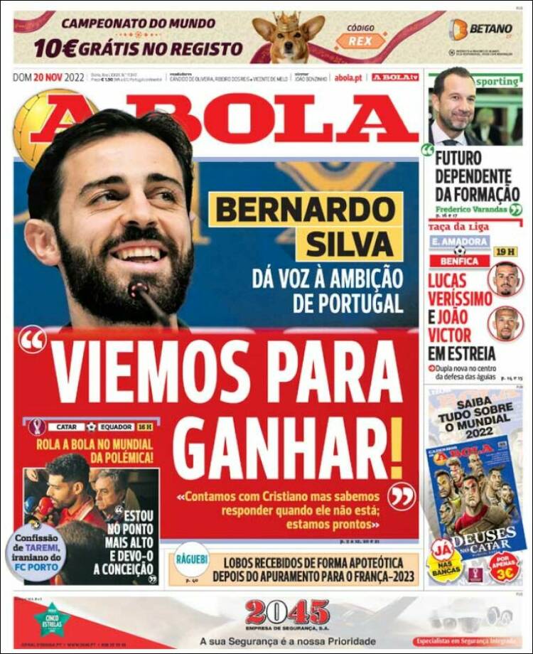 Portada de A Bola (Portugal)