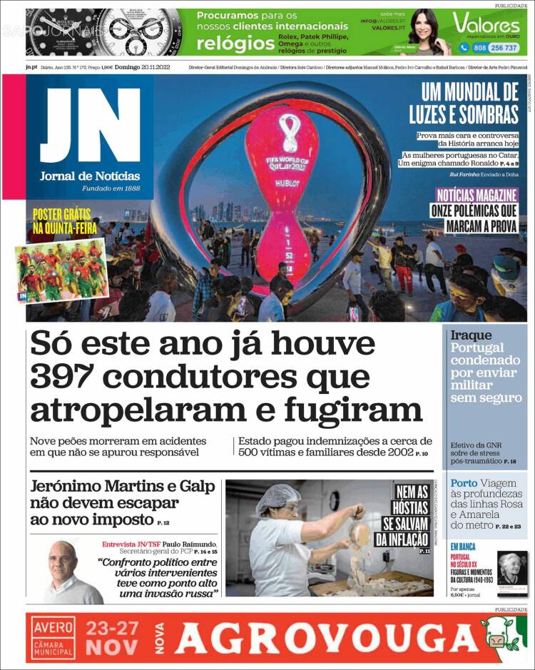 Portada de Jornal de Notícias (Portugal)