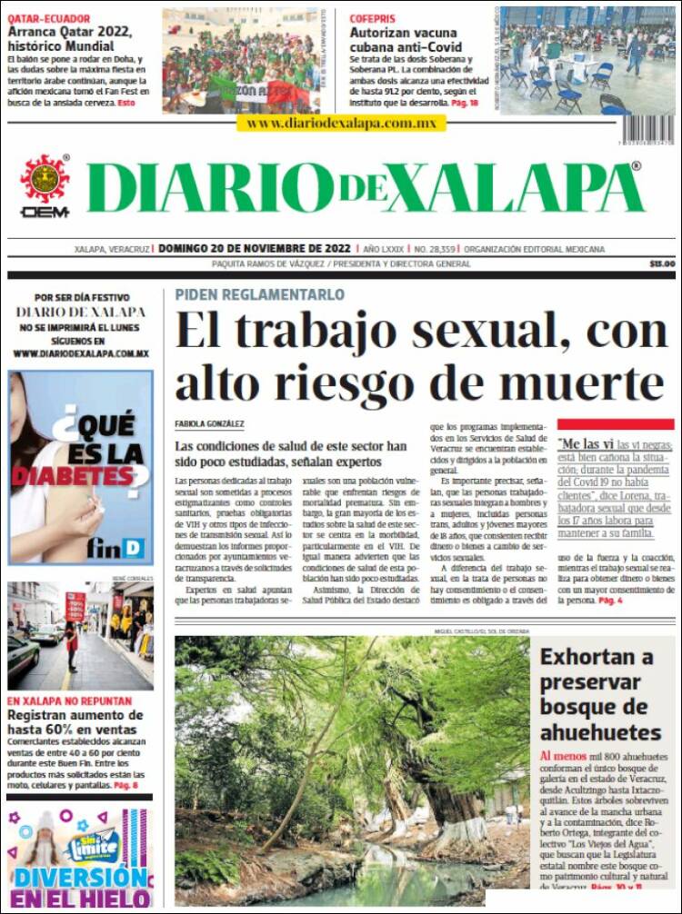 Portada de Diario de Xalapa (México)