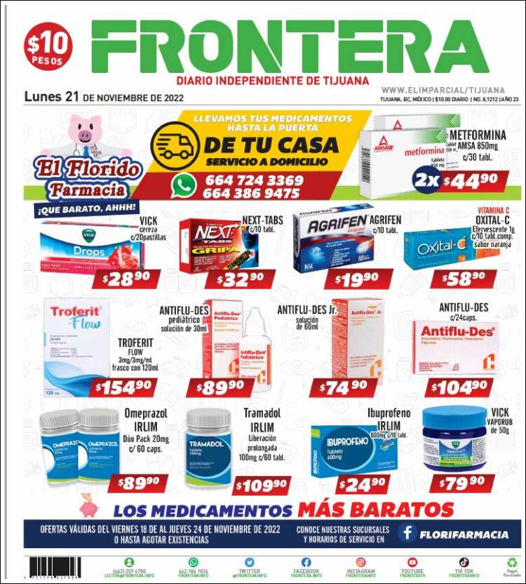 Portada de Frontera (México)