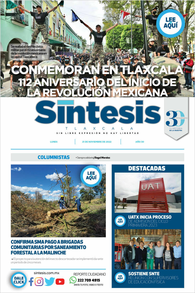 Portada de Síntesis de Tlaxcala (México)