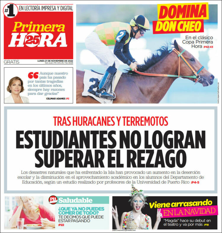 Portada de Primera Hora (Puerto Rico)