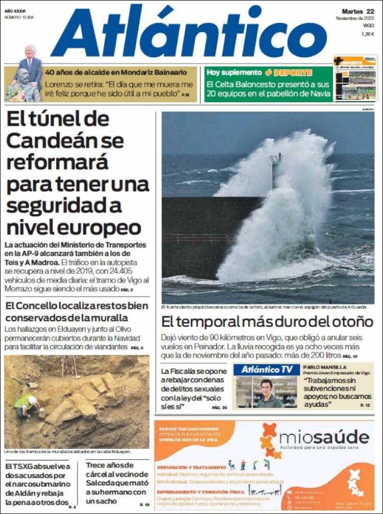 Portada de Atlántico Diario (Spain)