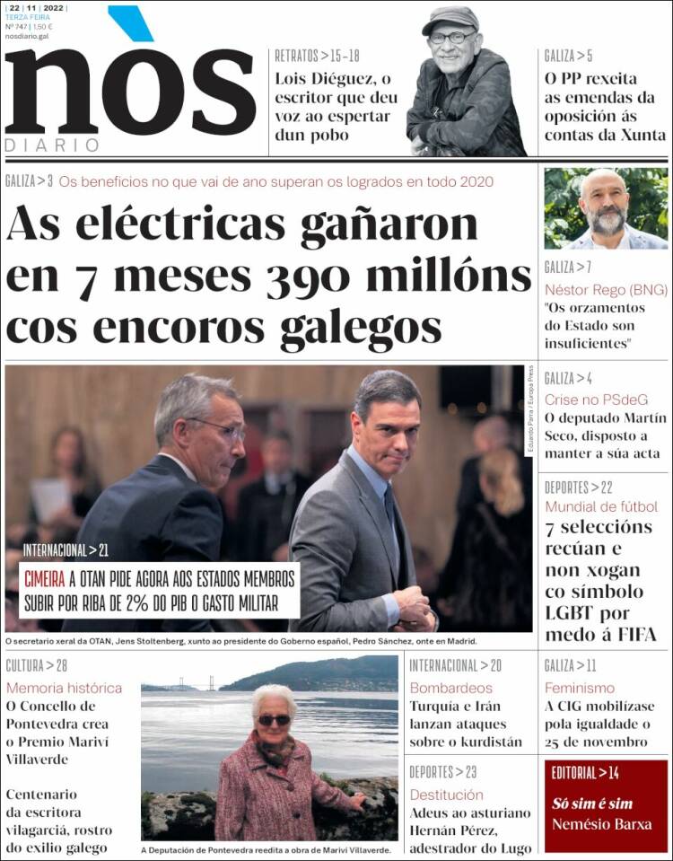 Portada de Nòs Diario (España)