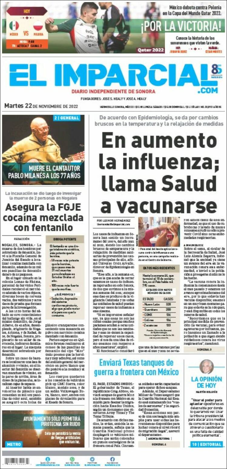 Portada de El Imparcial (México)