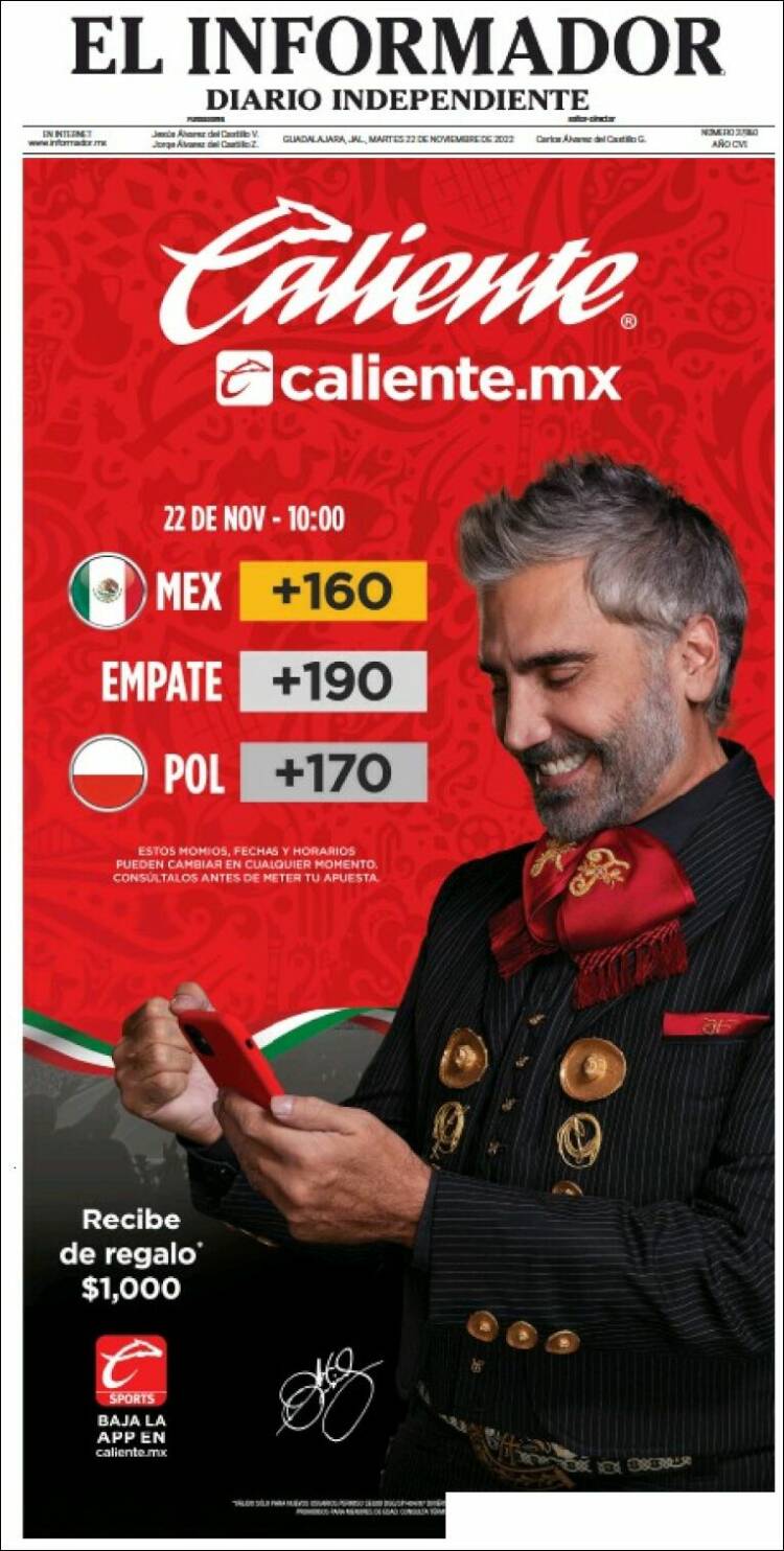 Portada de El Informador (México)